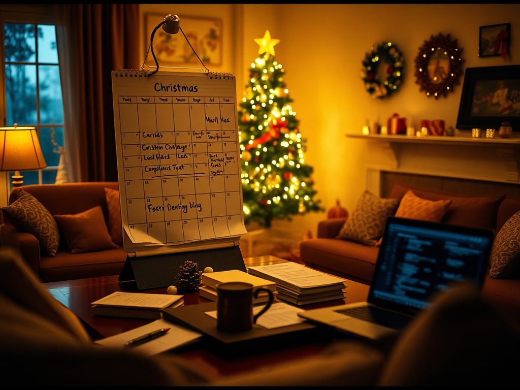 living room a Christmas time